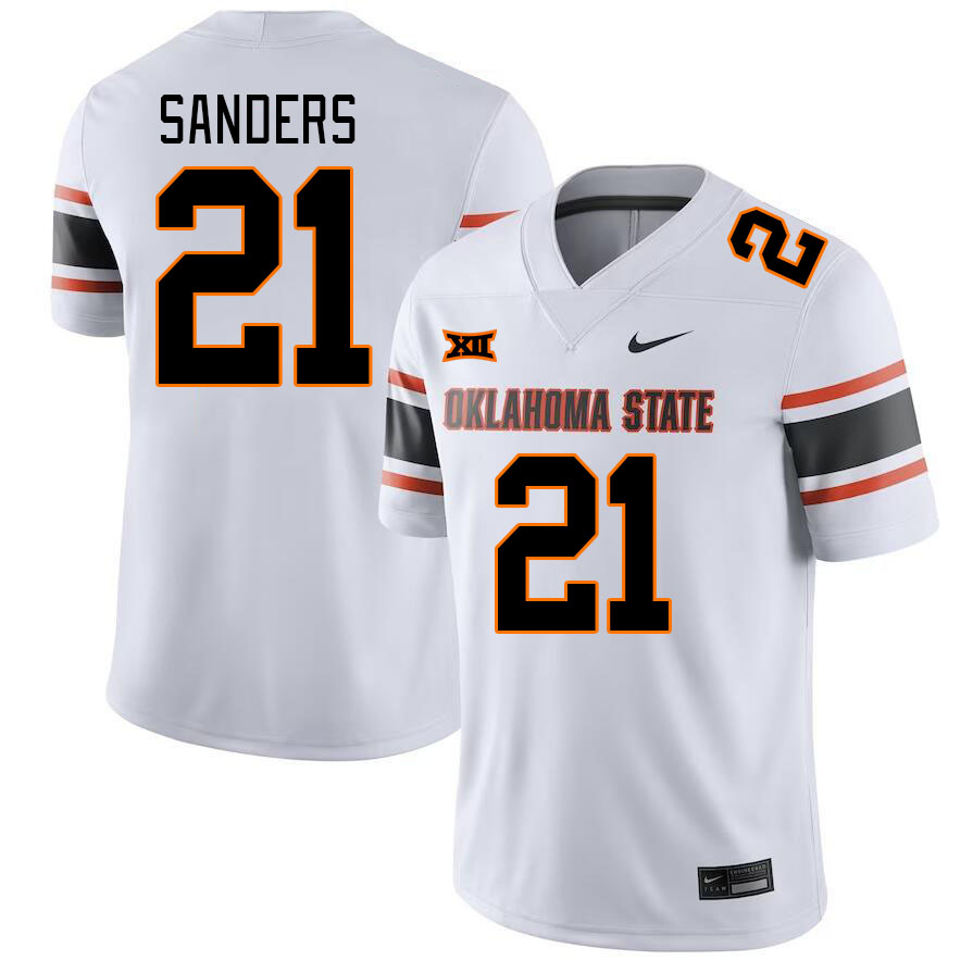 Oklahoma State Cowboys #21 Barry Sanders College Football Jerseys Stitched Sale-White